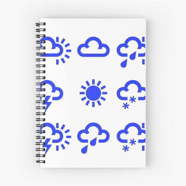 Item preview, Blue weather forecast symbols design  designed and sold by GetItGiftIt.