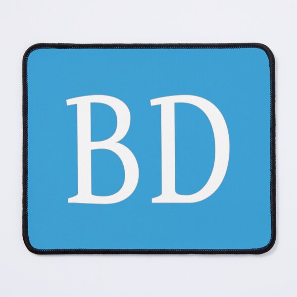 Item preview, BD Initials Monogram Elegant White Letters designed and sold by Jeallan Designs.