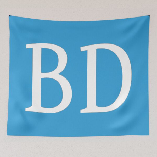 Item preview, BD Initials Monogram Elegant White Letters designed and sold by Jeallan Designs.