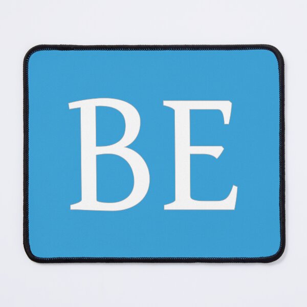 Item preview, BE Initials Monogram Elegant White Letters designed and sold by Jeallan Designs.