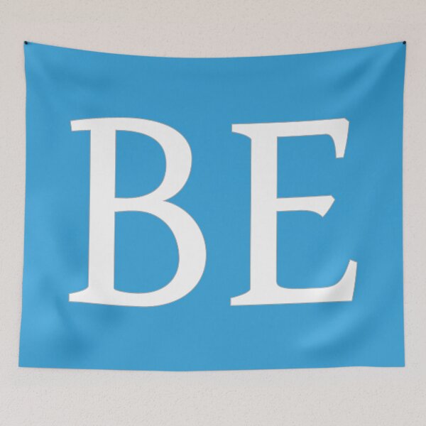 Item preview, BE Initials Monogram Elegant White Letters designed and sold by Jeallan Designs.