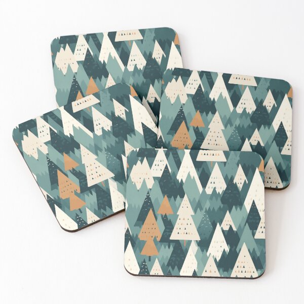 Item preview, Pattern of snowy fir trees in the mountains, Christmas landscape designed and sold by DefauItCube.