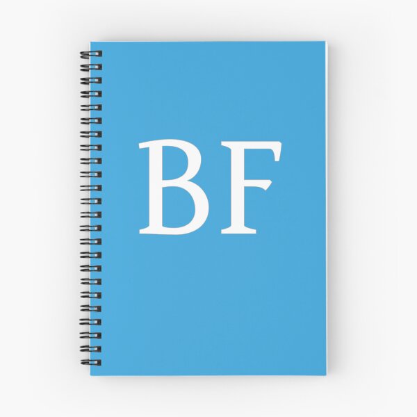 Item preview, BF Initials Monogram Elegant White Letters designed and sold by Jeallan Designs.
