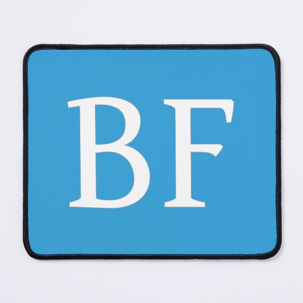 Item preview, BF Initials Monogram Elegant White Letters designed and sold by Jeallan Designs.