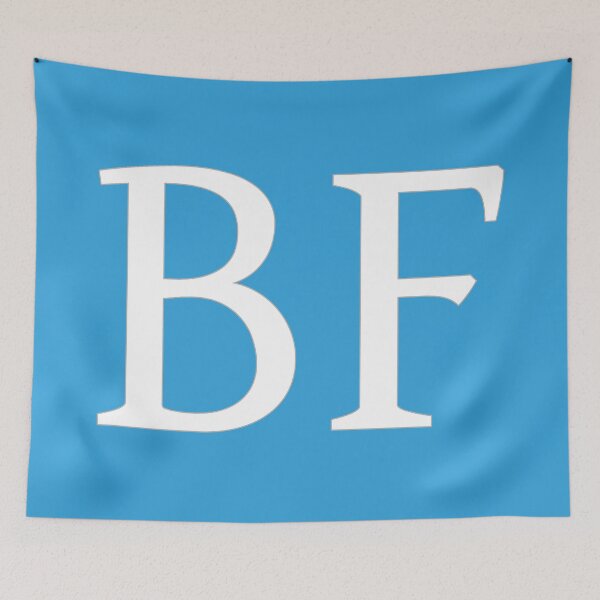 Item preview, BF Initials Monogram Elegant White Letters designed and sold by Jeallan Designs.
