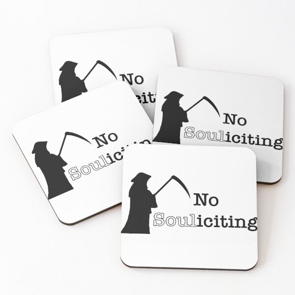 Item preview, No Souliciting Grim Reaper designed and sold by MamaMaeFlower.