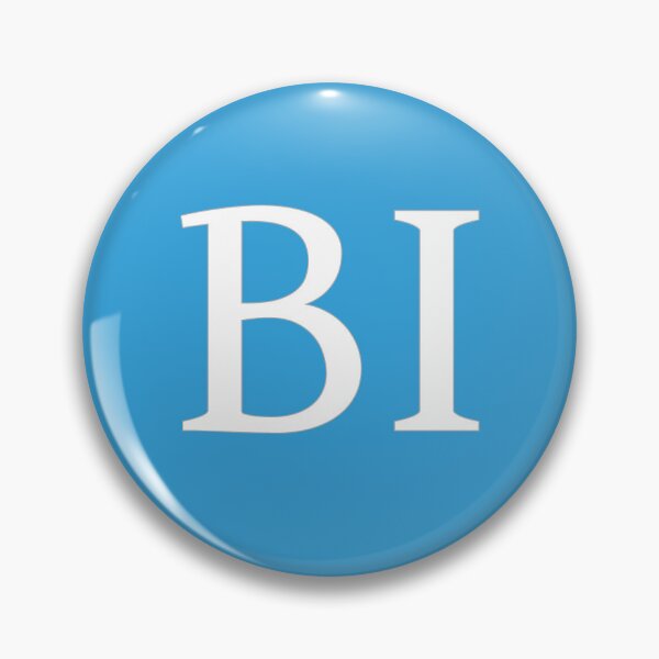 Item preview, BI Initials Monogram Elegant White Letters designed and sold by Jeallan Designs.