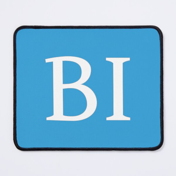 Item preview, BI Initials Monogram Elegant White Letters designed and sold by Jeallan Designs.
