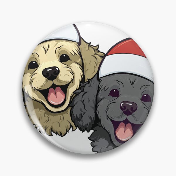 Item preview, Pair of Christmas Cavoodles - gold and black designed and sold by wotsthis.