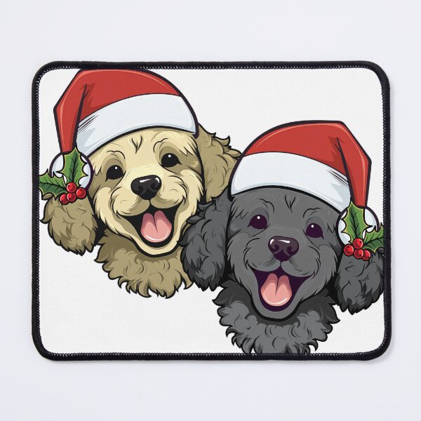 Item preview, Pair of Christmas Cavoodles - gold and black designed and sold by wotsthis.
