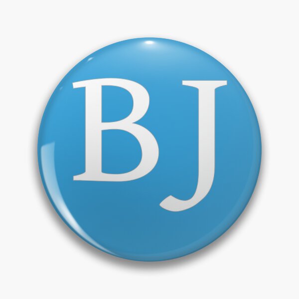Item preview, BJ Initials Monogram Elegant White Letters designed and sold by Jeallan Designs.