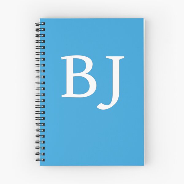 Item preview, BJ Initials Monogram Elegant White Letters designed and sold by Jeallan Designs.