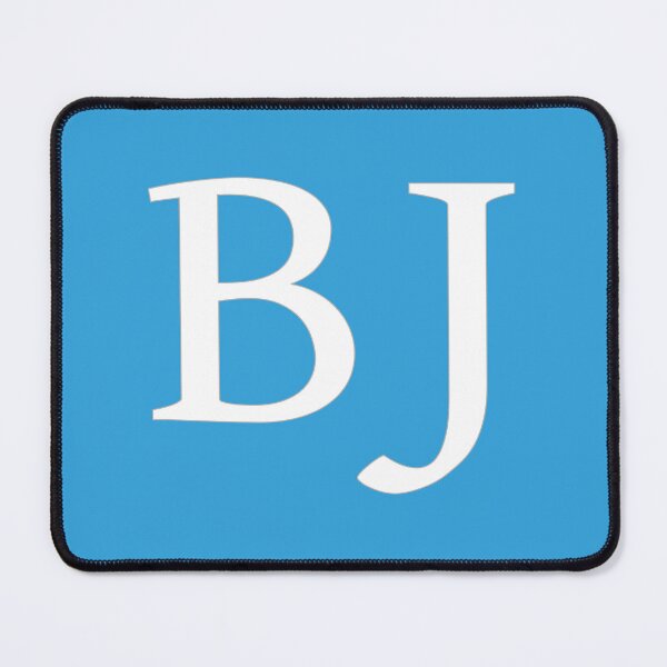 Item preview, BJ Initials Monogram Elegant White Letters designed and sold by Jeallan Designs.