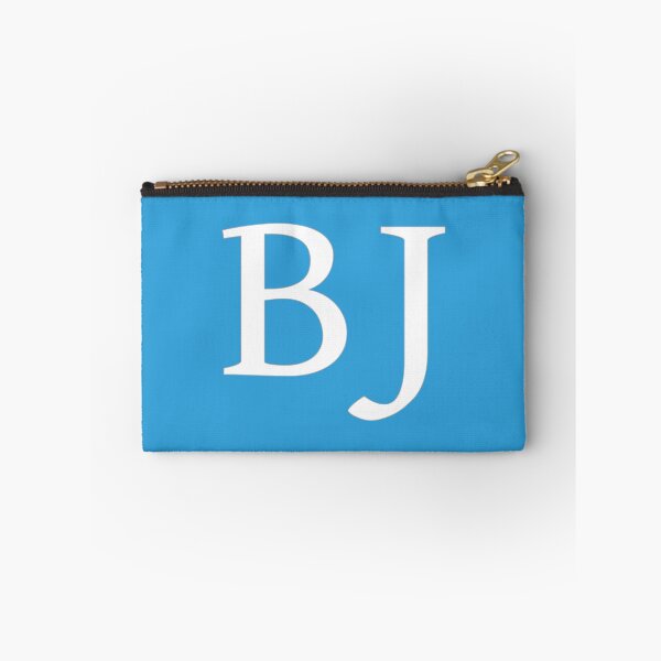 Item preview, BJ Initials Monogram Elegant White Letters designed and sold by Jeallan Designs.