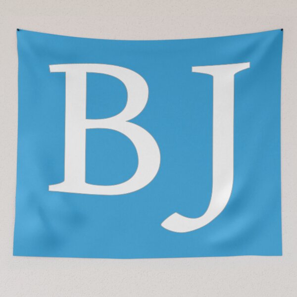 Item preview, BJ Initials Monogram Elegant White Letters designed and sold by Jeallan Designs.