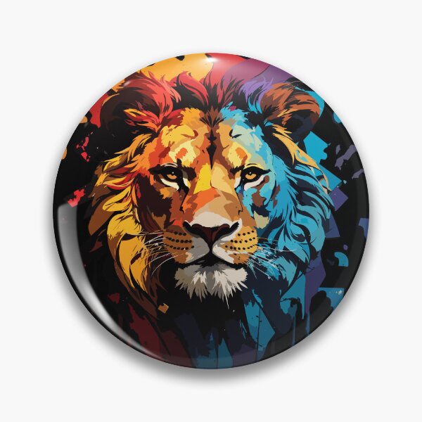 Item preview, Vibrant Majesty - Lion's Fiery Gaze. designed and sold by SandArtz.