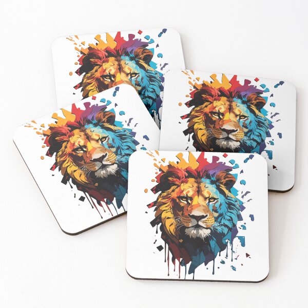 Item preview, Vibrant Majesty - Lion's Fiery Gaze. designed and sold by SandArtz.