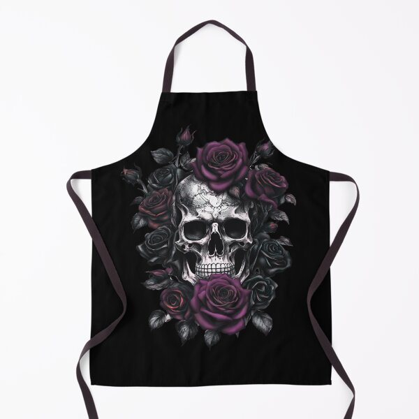 Item preview, Skeleton Metalhead Skulls and Deep Purple Roses Metal Rock designed and sold by PugD.