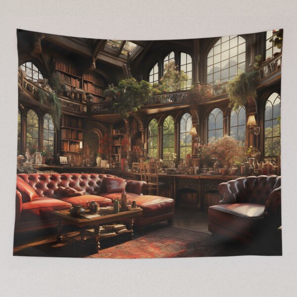 Item preview, Twilight Whispers in the Grand Library designed and sold by oanaunciuleanu.
