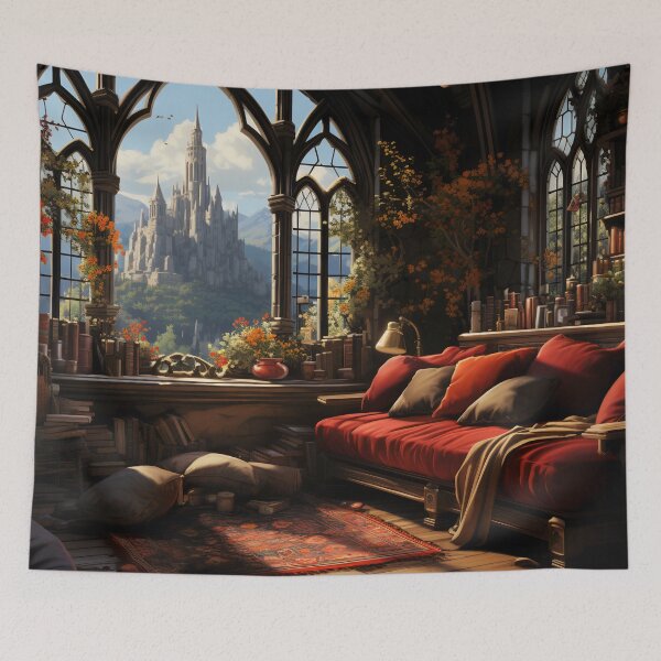 Item preview, Twilight Whispers in the Grand Library designed and sold by oanaunciuleanu.