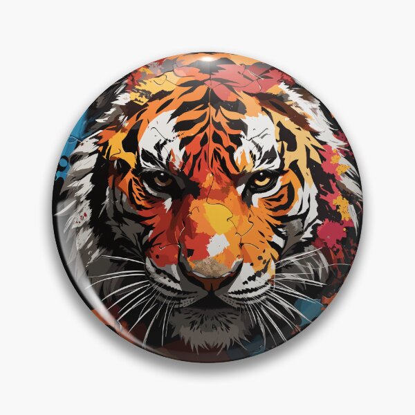Item preview, Tiger's Radiant Roar - A Colorful Expression of Power. designed and sold by SandArtz.