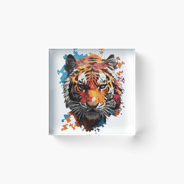 Item preview, Tiger's Radiant Roar - A Colorful Expression of Power. designed and sold by SandArtz.
