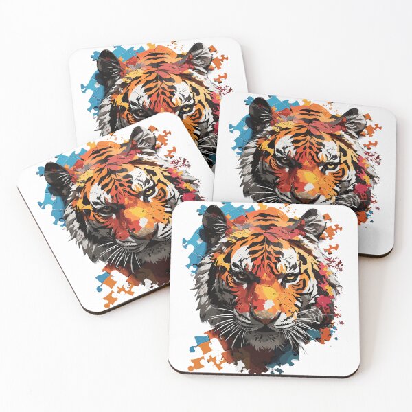 Item preview, Tiger's Radiant Roar - A Colorful Expression of Power. designed and sold by SandArtz.