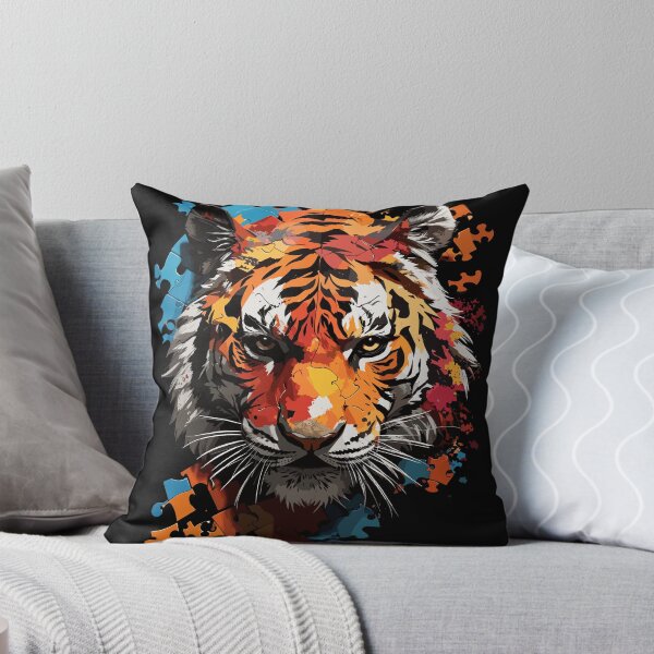 Item preview, Tiger's Radiant Roar - A Colorful Expression of Power. designed and sold by SandArtz.