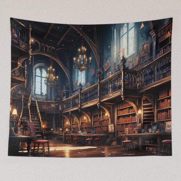Item preview, Twilight Whispers in the Grand Library designed and sold by oanaunciuleanu.