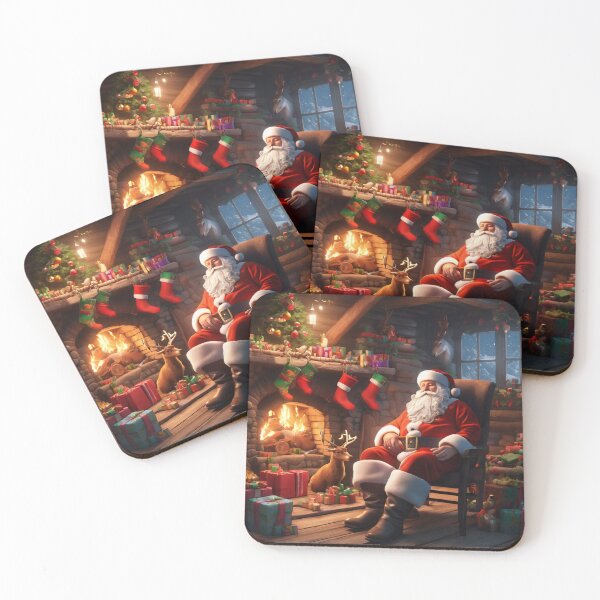 Item preview, Father Christmas in his Cabin in the North Pole on Xmas Eve designed and sold by KALEIDOSCOPE UK.