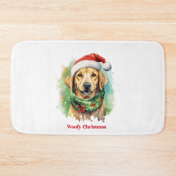 Item preview, Labrador Retriever Dog In Santa Hats Christmas Xmas wish Christmas Doggie Woofy designed and sold by OliveAndSnow.