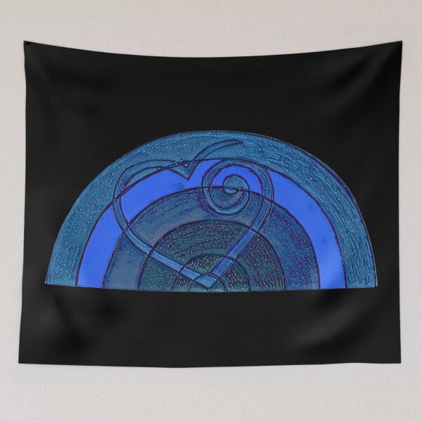 Item preview, Rainbow heart blue designed and sold by FlossOrFi.