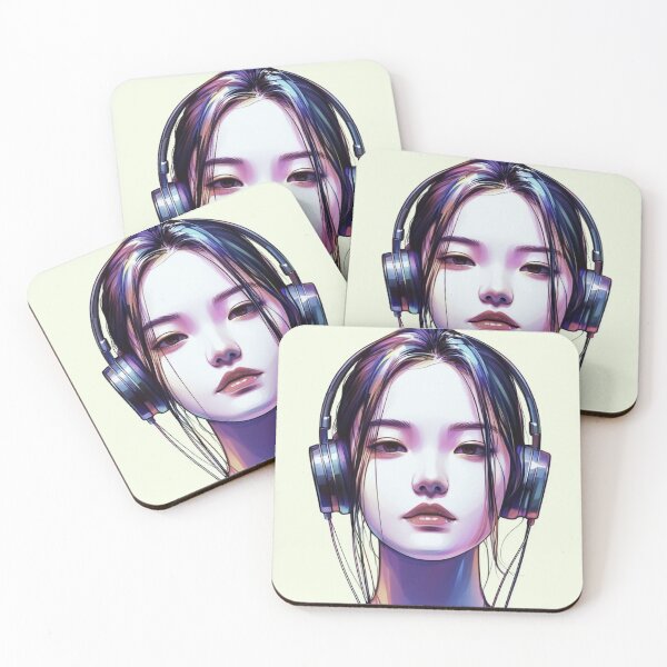 Item preview, A girl listening to music. designed and sold by growing-mom.