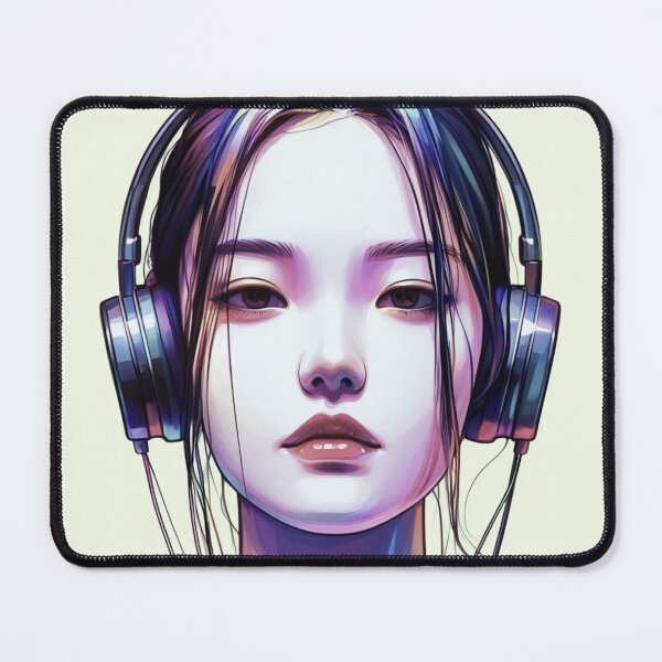 Item preview, A girl listening to music. designed and sold by growing-mom.