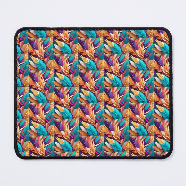 Item preview, colorful feathers pattern designed and sold by Creative.Shop.