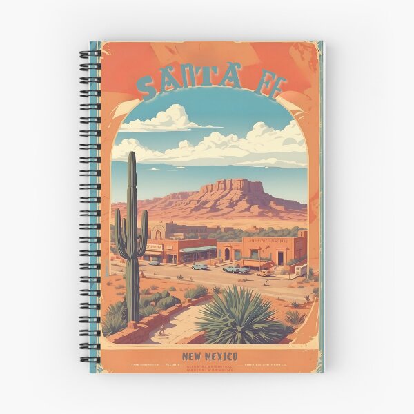 Artikelvorschau, Santa Fe Vintage Retro Poster: New Mexicos künstlerischer Geist entworfen und verkauft von Ceemko's Vintage Corner.