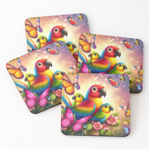 Artikelvorschau, Tropical Wings: Eine Palette von Papageienfarben entworfen und verkauft von Daniel Dudgeon.