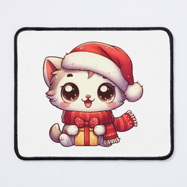 Item preview, Kitty with santa hat and present designed and sold by Wxjtecki.