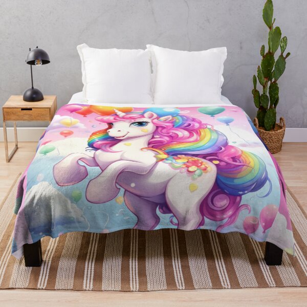 Item preview, Charming Pony Unicorn with Rainbow and Balloons designed and sold by Piotrek0001.