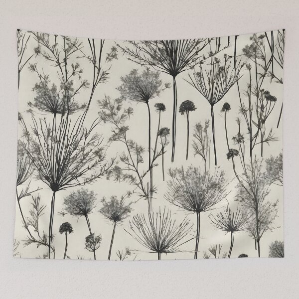 Item preview, Wild black and white flowers. designed and sold by My-fake-places.