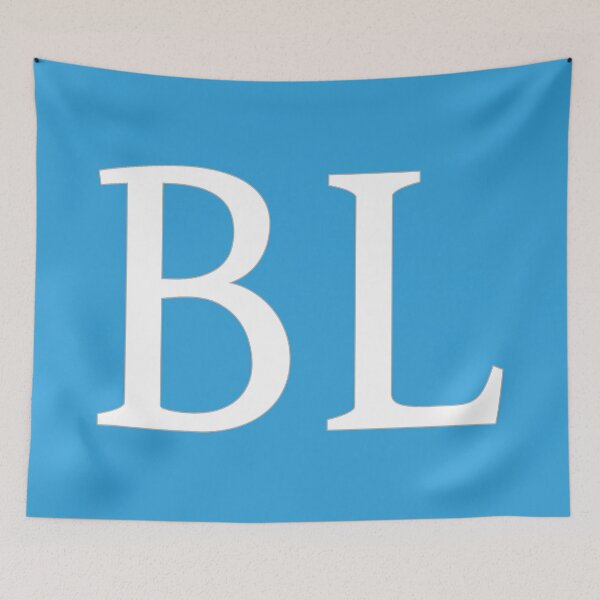 Artikelvorschau, BL-Initialen-Monogramm-elegante weiße Buchstaben entworfen und verkauft von Jeallan Designs.