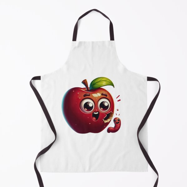 Item preview, Juicy Surprise! ? Astonished Apple and Witty WormTee for a Bite of Fun! designed and sold by Moisky Patterns.