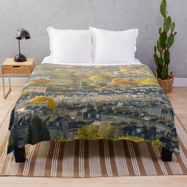 Item preview, Fall mood photography of UK somerset cotswold city Bath in Golden Autumn designed and sold by Rowena Ko.