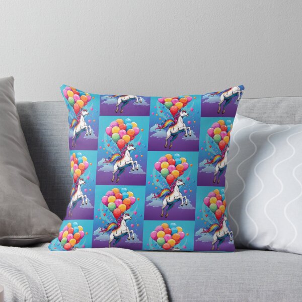 Item preview, Charming Pony Unicorn with Rainbow and Balloons designed and sold by Piotrek0001.