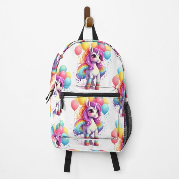 Item preview, Charming Pony Unicorn with Rainbow and Balloons designed and sold by Piotrek0001.