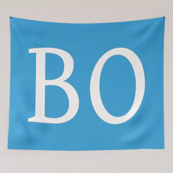Item preview, BO Initials Monogram Elegant White Letters designed and sold by Jeallan Designs.