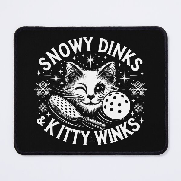 Item preview, Snowy Dinks Kitty Winks Cat Lover Pickleball Play designed and sold by Designer-Girl.