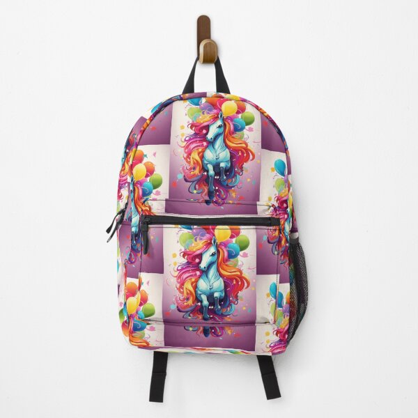 Item preview, Charming Pony Unicorn with Rainbow and Balloons designed and sold by Piotrek0001.