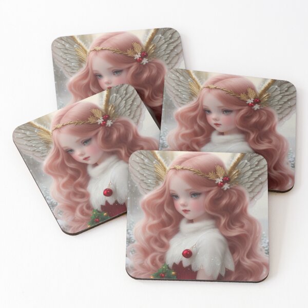 Item preview, Christmas angel red pink designed and sold by WaryTales.