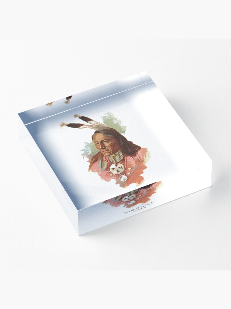 Alternate view of Native American Indian Chief Standing Bear Big Chief Ponca Acrylic Block